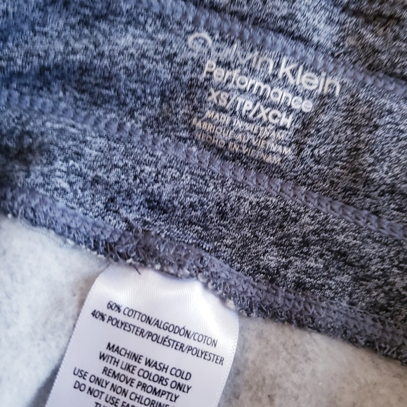 CALVIN KLEIN Performance NWOT Fleece Lined Jogger - Gray/White XS - Picture 4 of 12